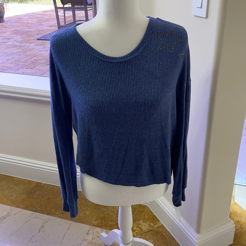 Vintage Havana blue lightweight long sleeved top